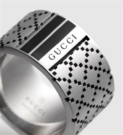 gucci silver sterling ring men